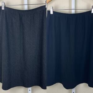Lands End Y2K Lot Of 2 A-Line Knee Length Skirts M Medium 10/12